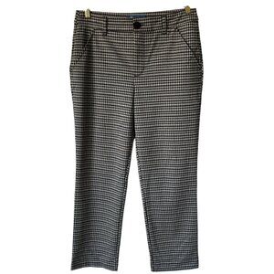 Democracy Ab Solution Houndstooth Patterned Pant Comfort Straight Leg Ankle